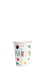 ΠΟΤΗΡΙΑ 250ml.ΣΕΤ 8ΤΕΜ.CONFETTI HAPPY BIRTHDAY