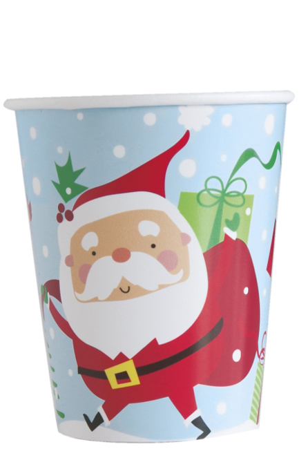 ΠΟΤΗΡΙΑ XMAS 266ml.ΣΕΤ 8ΤΕΜ.COLORFUL SANTA