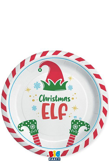ΠΙΑΤΑ XMAS Ø18cm.ΣΕΤ 8ΤΕΜ.ELF