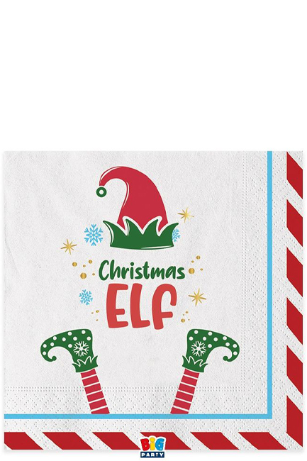 ΧΑΡΤΟΠΕΤΣΕΤΕΣ XMAS 33cm.ΣΕΤ 20ΤΕΜ.ELF